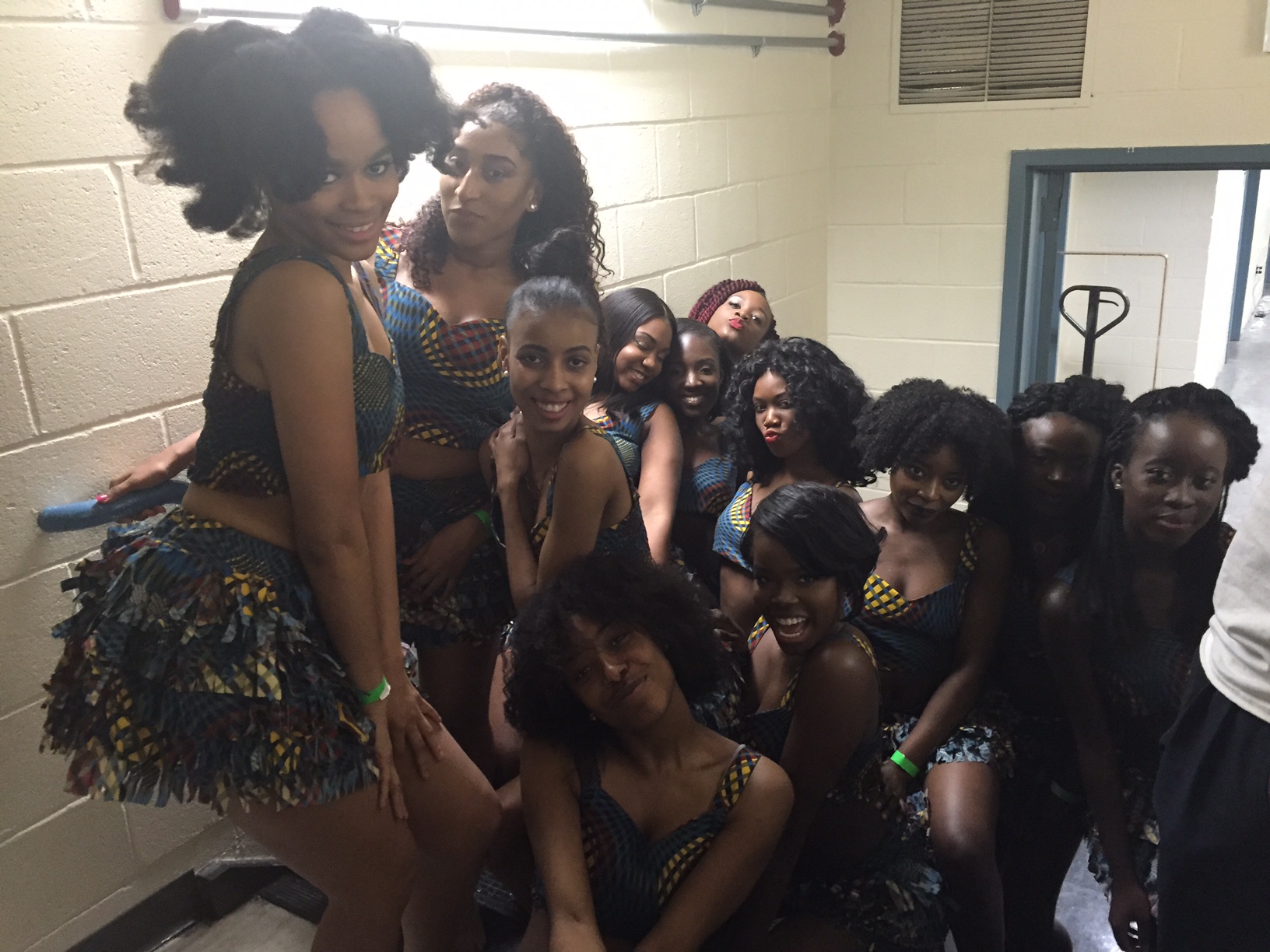 Performers of Afrique Unique backstage getting ready to preform. Photo By: Desaye Kenton